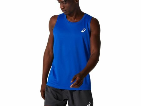 Maillot de Corps sans Manches pour Homme Asics CORE SINGLET Bleu Supply