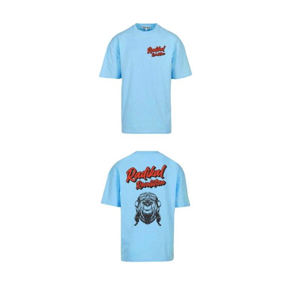 T-shirt à manches courtes homme RADIKAL Bear Bleu ciel L on Sale