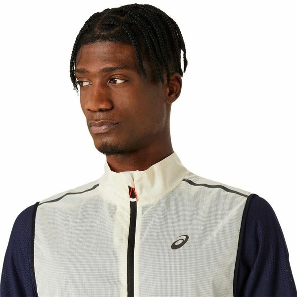 Gilet de Sport Unisexe Asics Metarun Packable Gilet Beige Sale