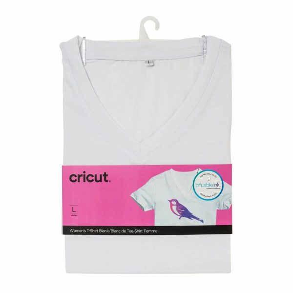 Tee-shirt personnalisable pour Plotter Cricut Women s Blanc (L) Hot on Sale