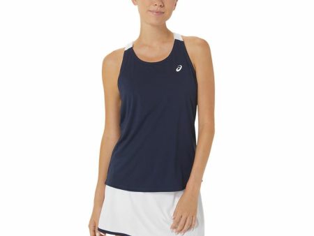 Maillot de Corps de Sport à Manches Coupe Asics Court Bleu Bleu foncé Tennis Cheap