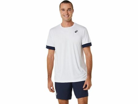 Maillot de Corps de Sport à Manches Coupe Asics Court Blanc Tennis For Sale