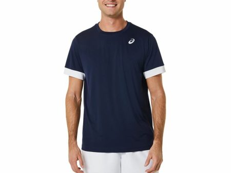 Maillot de Corps de Sport à Manches Coupe Asics Court Blue marine Tennis Online Hot Sale