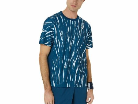 Maillot de Corps de Sport à Manches Coupe Asics Game Ss Top Bleu Tennis For Cheap