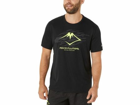 T-shirt à manches courtes homme Asics Fujitrail Logo Ss Top Noir Online Hot Sale