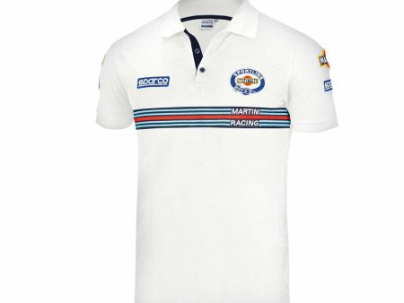 Polo à manches courtes Sparco Martini Racing 5XXL Blanc Online