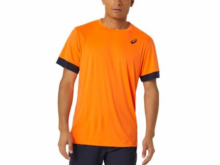 Maillot de Corps de Sport à Manches Coupe Asics Court Ss Top Orange Tennis Online Hot Sale