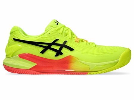 Chaussures de Tennis pour Homme Asics Gel-Resolution 9 Clay Paris Jaune For Discount