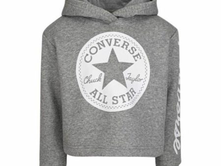 Sweat-shirt à capuche fille Converse 469889 042 Gris Online now